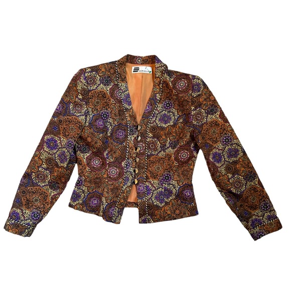 DON ELLIOT Dresses & Skirts - Vintage Don Elliot Skirt Suit Textured Trim and Buttons Size 8